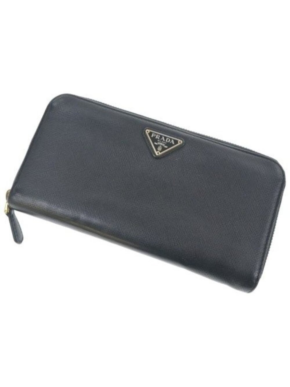 Prada Saffiano Round Zip Wallet Coin Purse